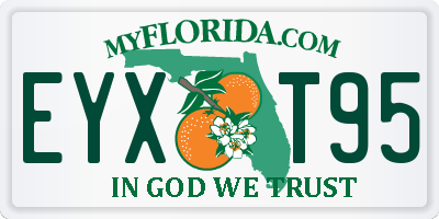 FL license plate EYXT95