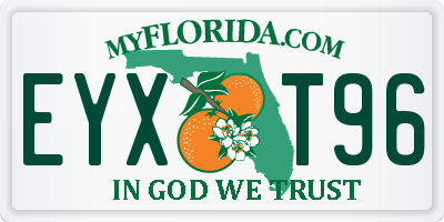 FL license plate EYXT96
