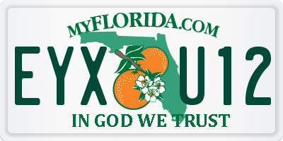 FL license plate EYXU12