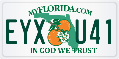 FL license plate EYXU41