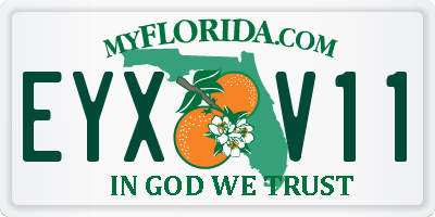 FL license plate EYXV11