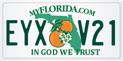 FL license plate EYXV21