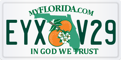 FL license plate EYXV29