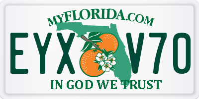 FL license plate EYXV70