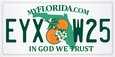 FL license plate EYXW25