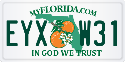FL license plate EYXW31