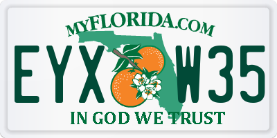 FL license plate EYXW35