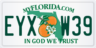 FL license plate EYXW39