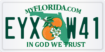 FL license plate EYXW41