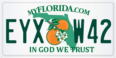 FL license plate EYXW42