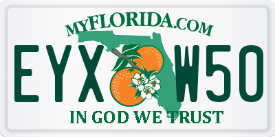FL license plate EYXW50