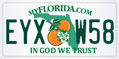 FL license plate EYXW58