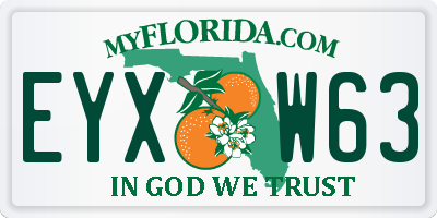 FL license plate EYXW63
