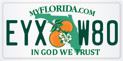 FL license plate EYXW80