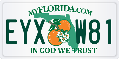 FL license plate EYXW81