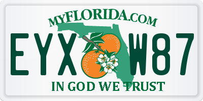 FL license plate EYXW87