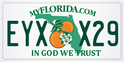 FL license plate EYXX29