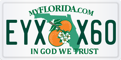 FL license plate EYXX60