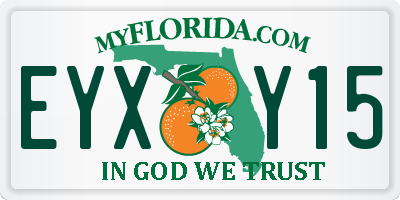 FL license plate EYXY15