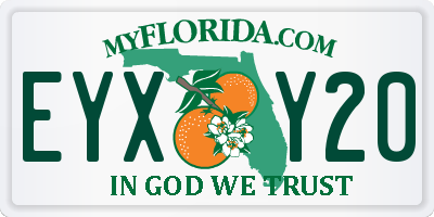 FL license plate EYXY20