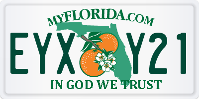 FL license plate EYXY21