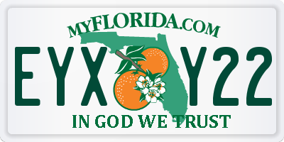 FL license plate EYXY22