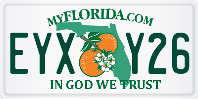 FL license plate EYXY26