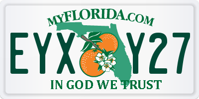 FL license plate EYXY27