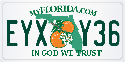 FL license plate EYXY36