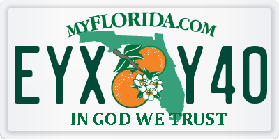 FL license plate EYXY40