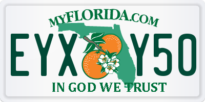 FL license plate EYXY50