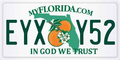 FL license plate EYXY52