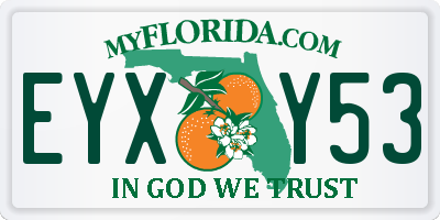 FL license plate EYXY53
