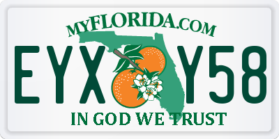 FL license plate EYXY58