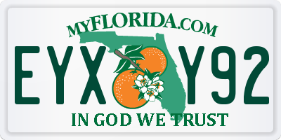 FL license plate EYXY92