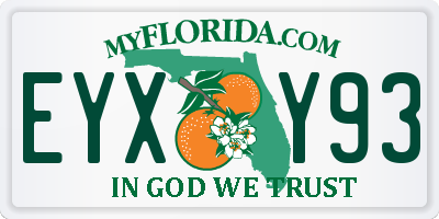 FL license plate EYXY93