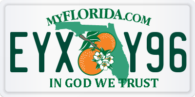 FL license plate EYXY96