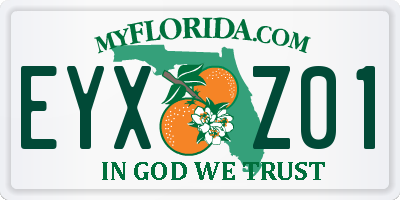 FL license plate EYXZ01