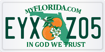FL license plate EYXZ05
