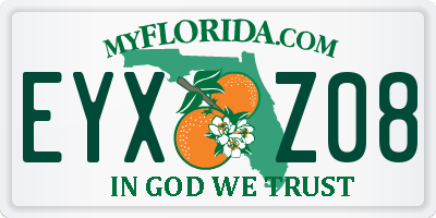 FL license plate EYXZ08
