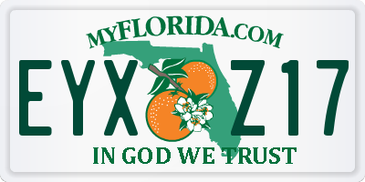 FL license plate EYXZ17