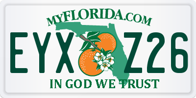 FL license plate EYXZ26