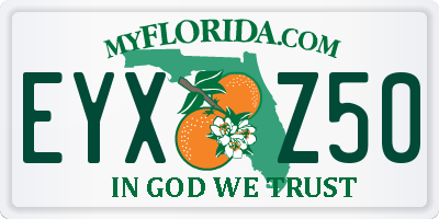 FL license plate EYXZ50