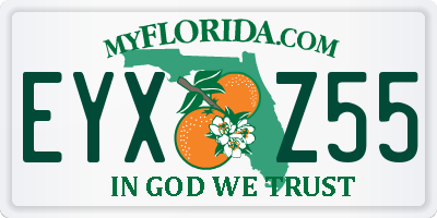 FL license plate EYXZ55