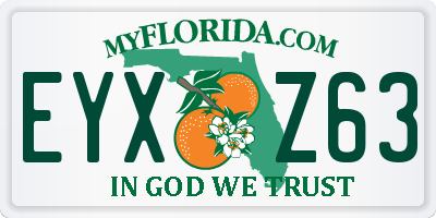 FL license plate EYXZ63