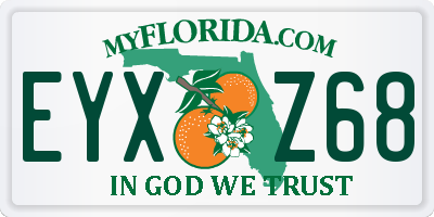FL license plate EYXZ68