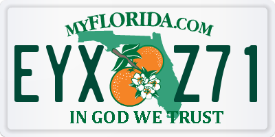 FL license plate EYXZ71