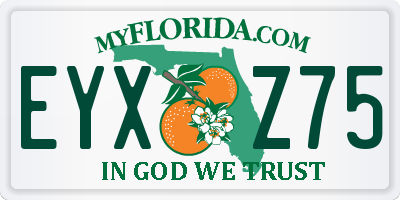 FL license plate EYXZ75
