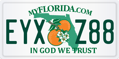 FL license plate EYXZ88