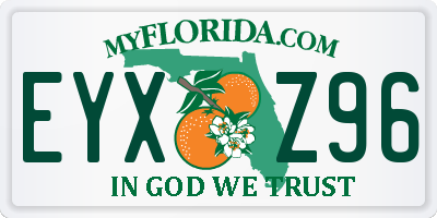 FL license plate EYXZ96
